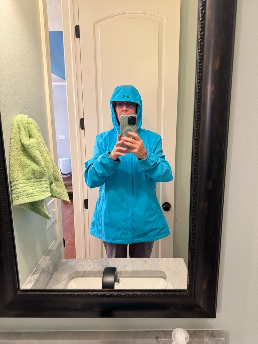 Under Armour Women’s Teal Hooded storm proof jacket